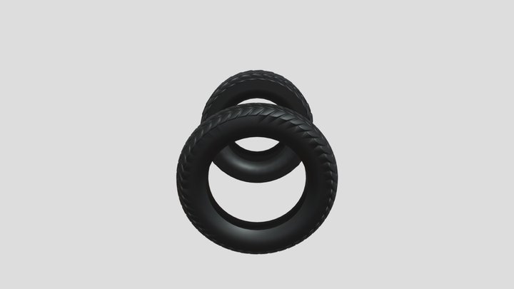 Heavy-Duty All-Terrain & Urban Tire Set 3D Model