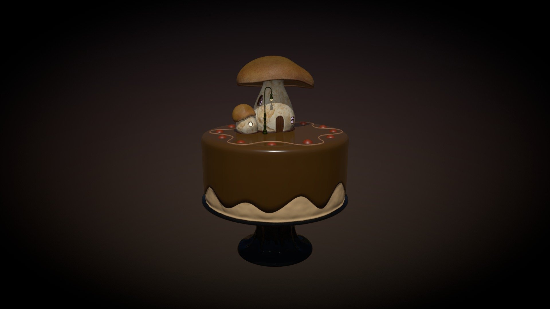 magic mushroom house cake