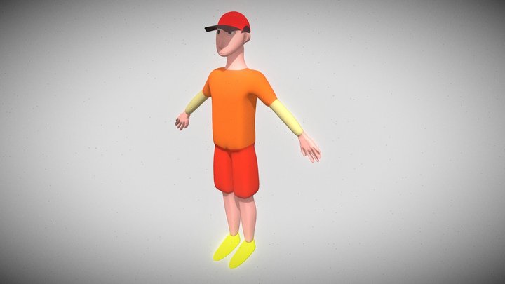Free cap chracter || fbx 3D Model