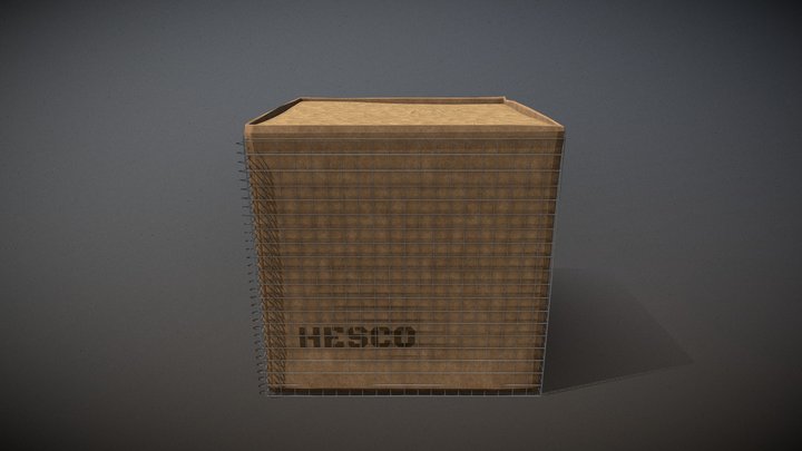 Hesco Barrier 3D Model