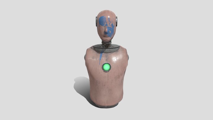 old upper body mannequin 3D Model