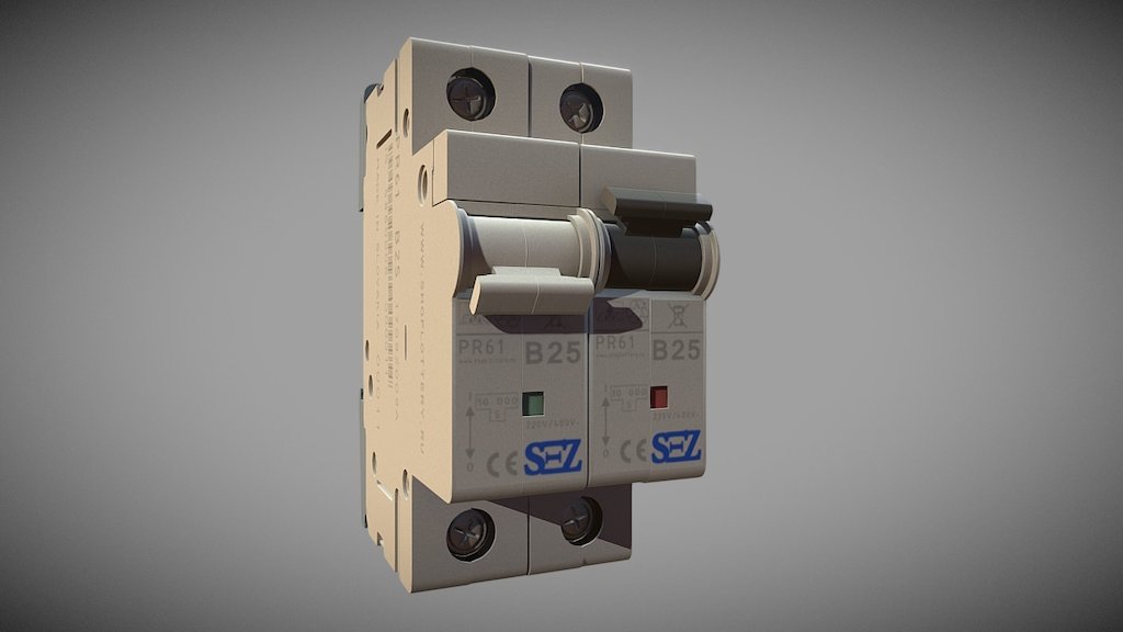 Automatic circuit breaker 3D model by jcreater [7291446] Sketchfab