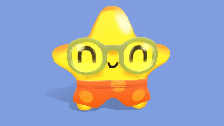 Cute Star Sculpt 3D Model