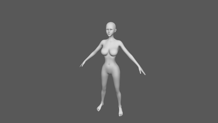 Basemesh_female_model 3D Model