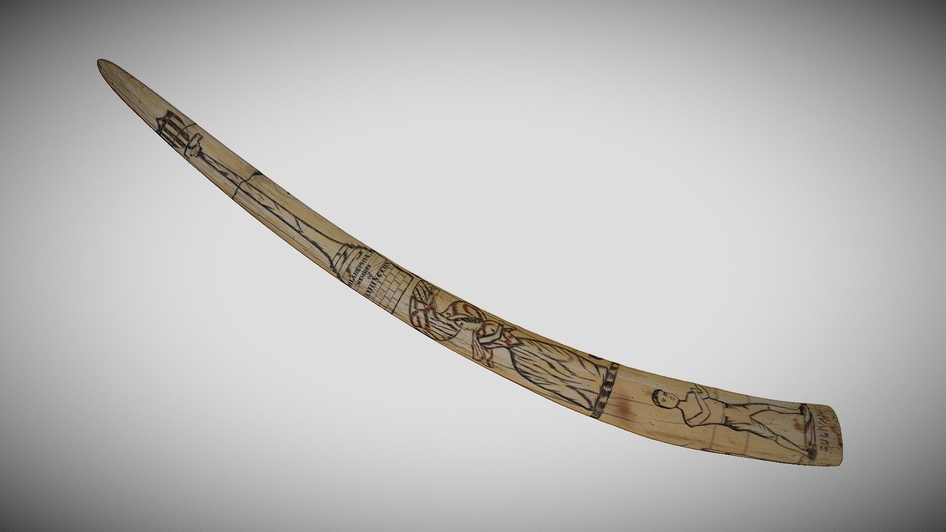 Scrimshaw Walrus Tusk [1849]