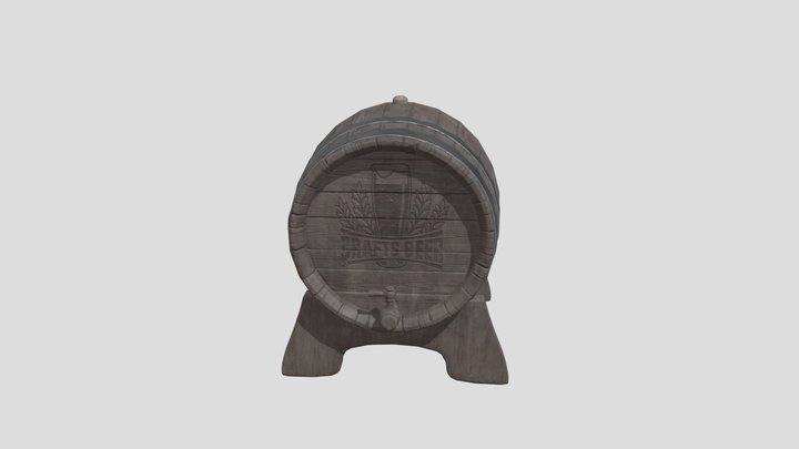 Wood Barrel LP 3D Model