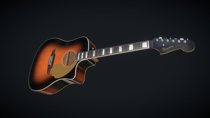 Guitar Fender Kingman 3D Model