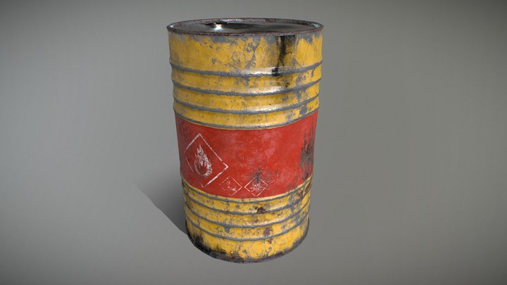 Oil Barrel 3D Model