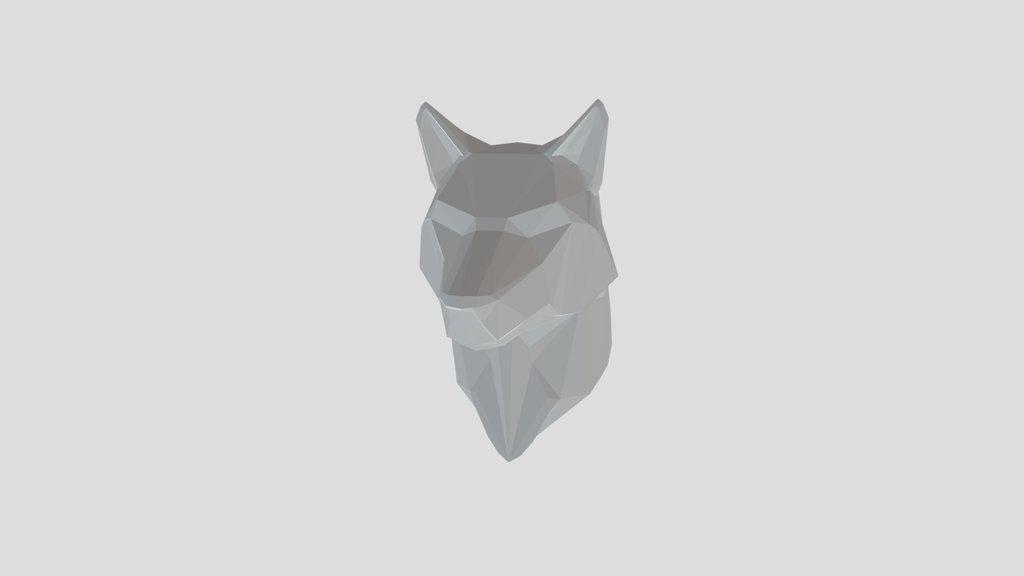 Low-Poly Wolf Head
