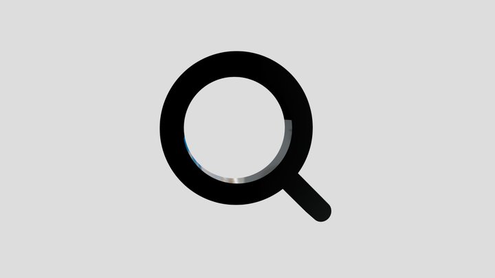 Minimalist 3D Magnifying Glass Icon – Free 3D Model STL