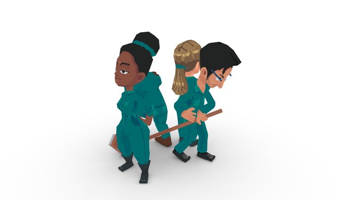 Cleaner Team 3D Model