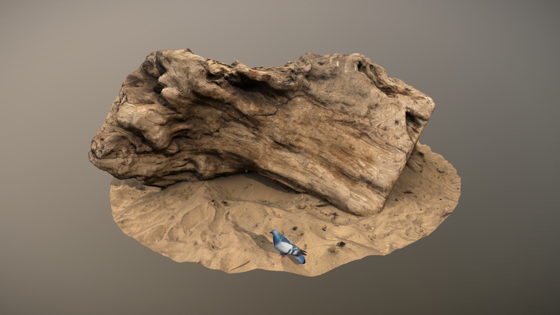 Large driftwood - Low poly - v2