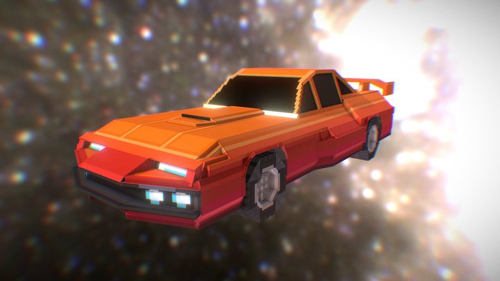 "Firebird" Muscle Car 3D Model