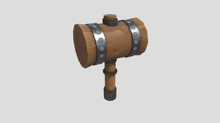 stylized Hammer modeling tutorial 3D Model