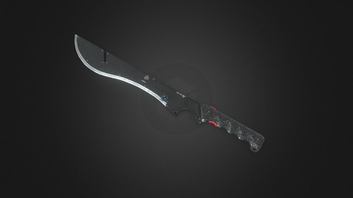 Digital Knife Game Ready 3D Model
