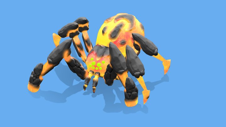 Dillyn the Lava Spider 3D Model