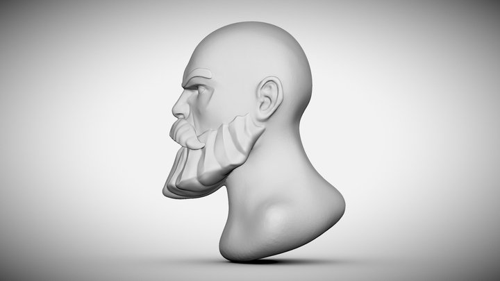 Printable Viking Head 3D 3D Model