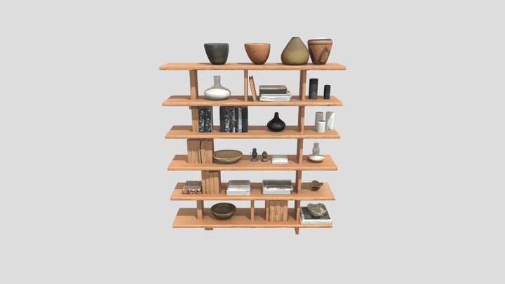 Serene Shelf Arrangement 3D Model