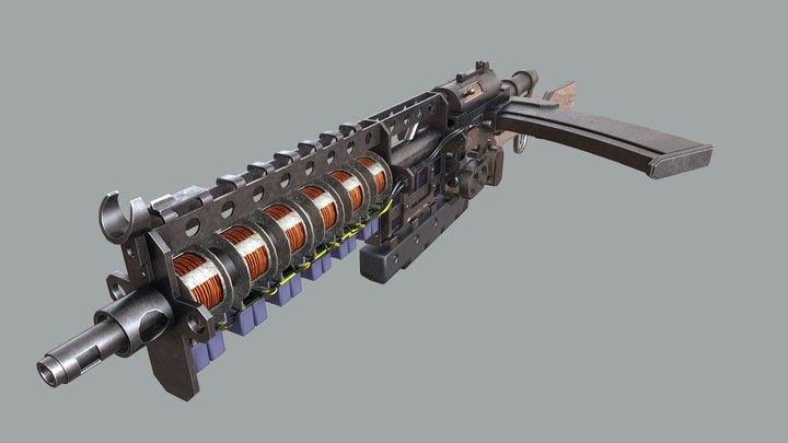 Experimental Coil rifle 3D Model