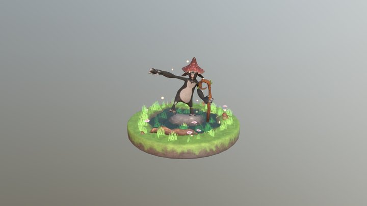 Swamp Mushroom Goat 3D Model
