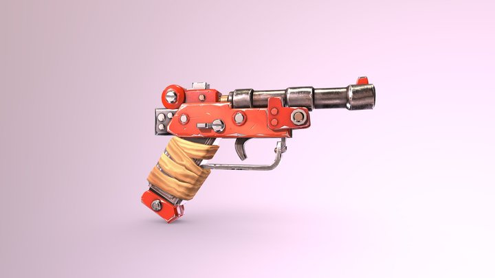 Pistol of Homeless man 3D Model