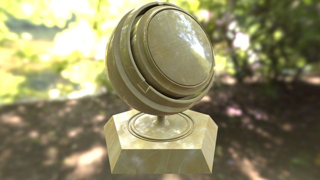 Realistic Egyptian Marble Sample 3D Model