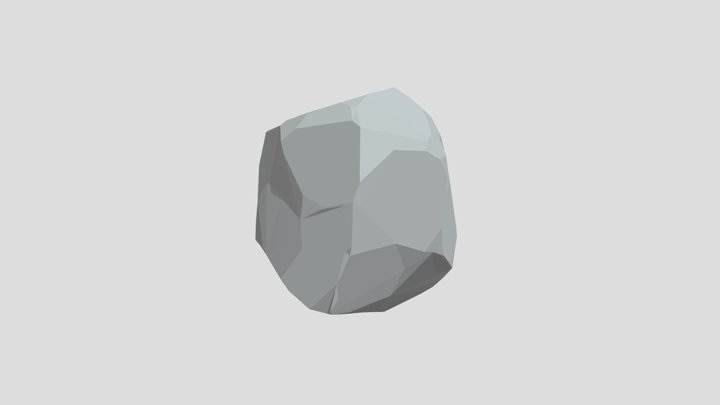 Low poly Rock 3D Model