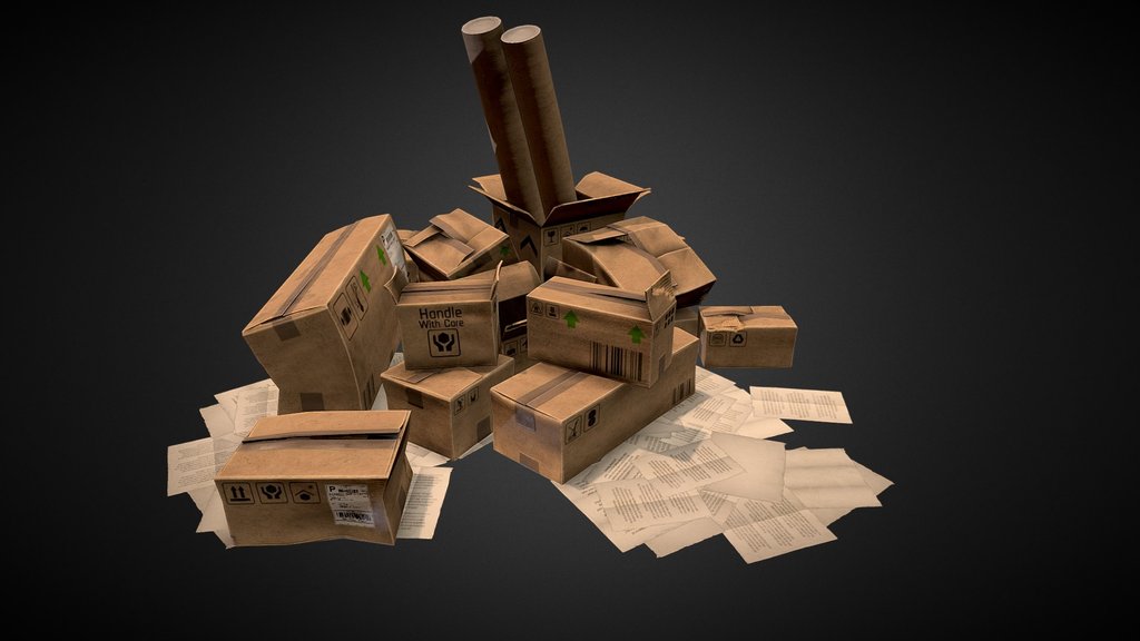 Old Paper & Cardboard Boxes