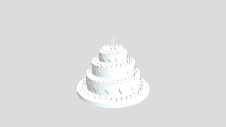 Strawberry Cake 3D Model
