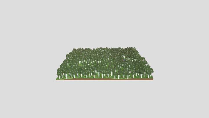 CreeperCoastal's Birch Forest with Plants 3D Model