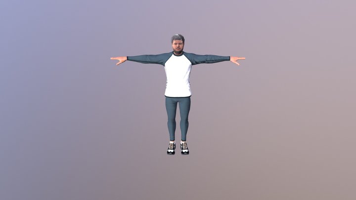 Soccer Man with me head 3D Model