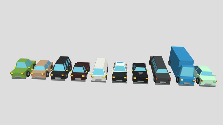 Low Poly Car 3D Model