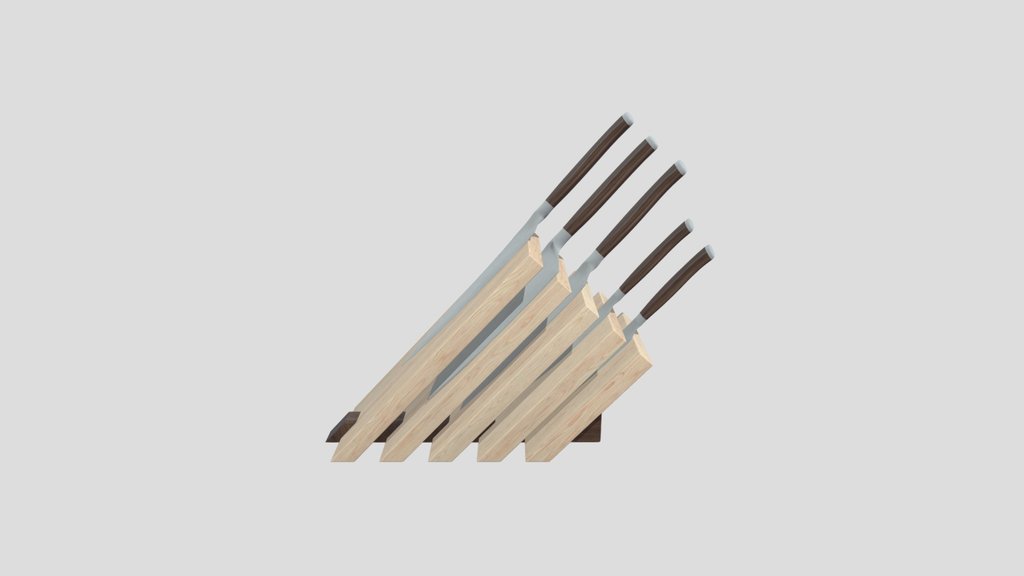 Table Top Wooden Knife Block Kitchen Tool