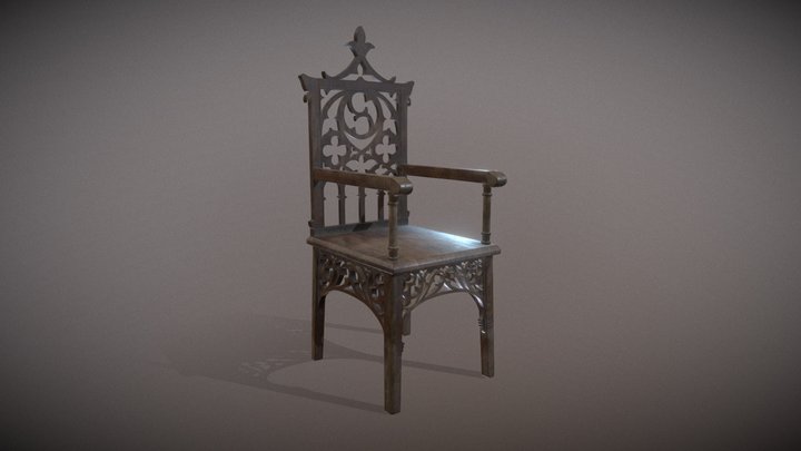 Wooden chair 3D Model