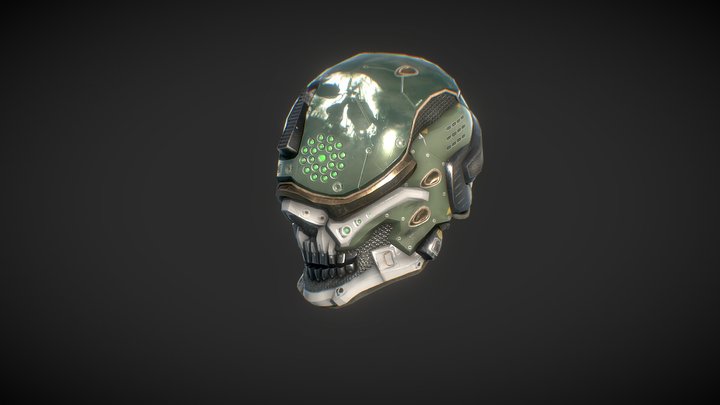 Mech Helmet 3D Model