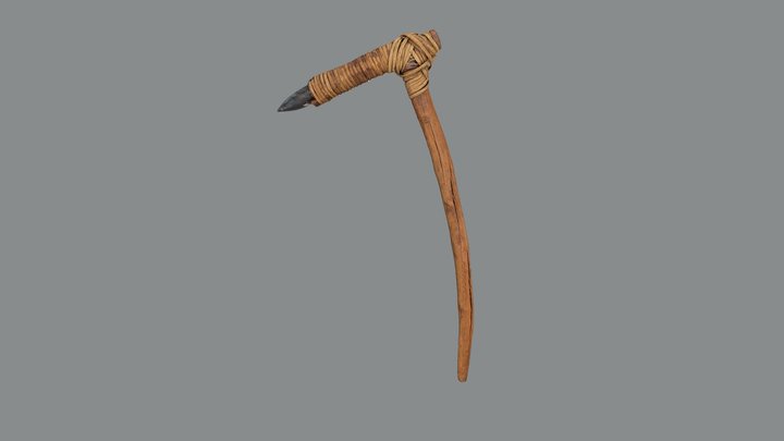 Herminette à manche coudée 3D Model