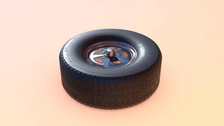 Tyre and Rim Low-Poly Enhanced | 2k textures 3D Model
