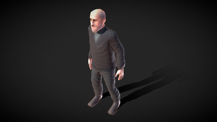 Casual Style - Old Man 3D Model