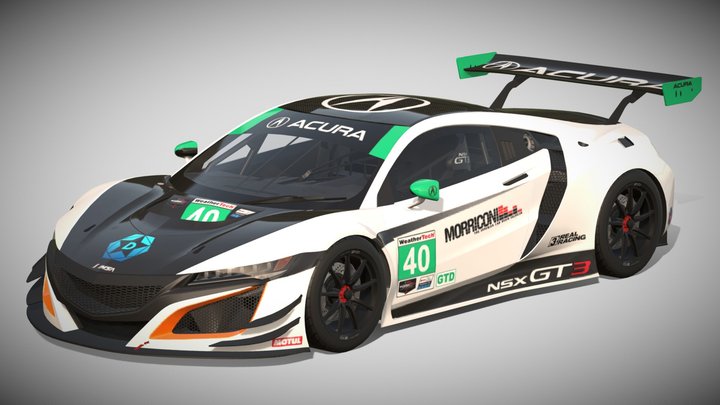 2018 Acura NSX GT3 – Modelo 3D gratuito STL