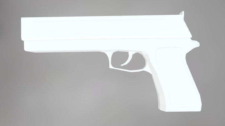 simple handgun 3D Model