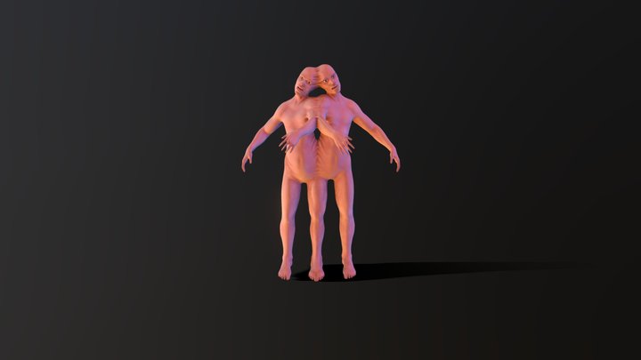 Twin Titan UVed Rigged Base Mesh 3-1 3D Model