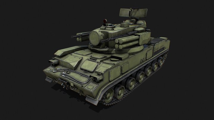 2S6 Anti Air 3D Model