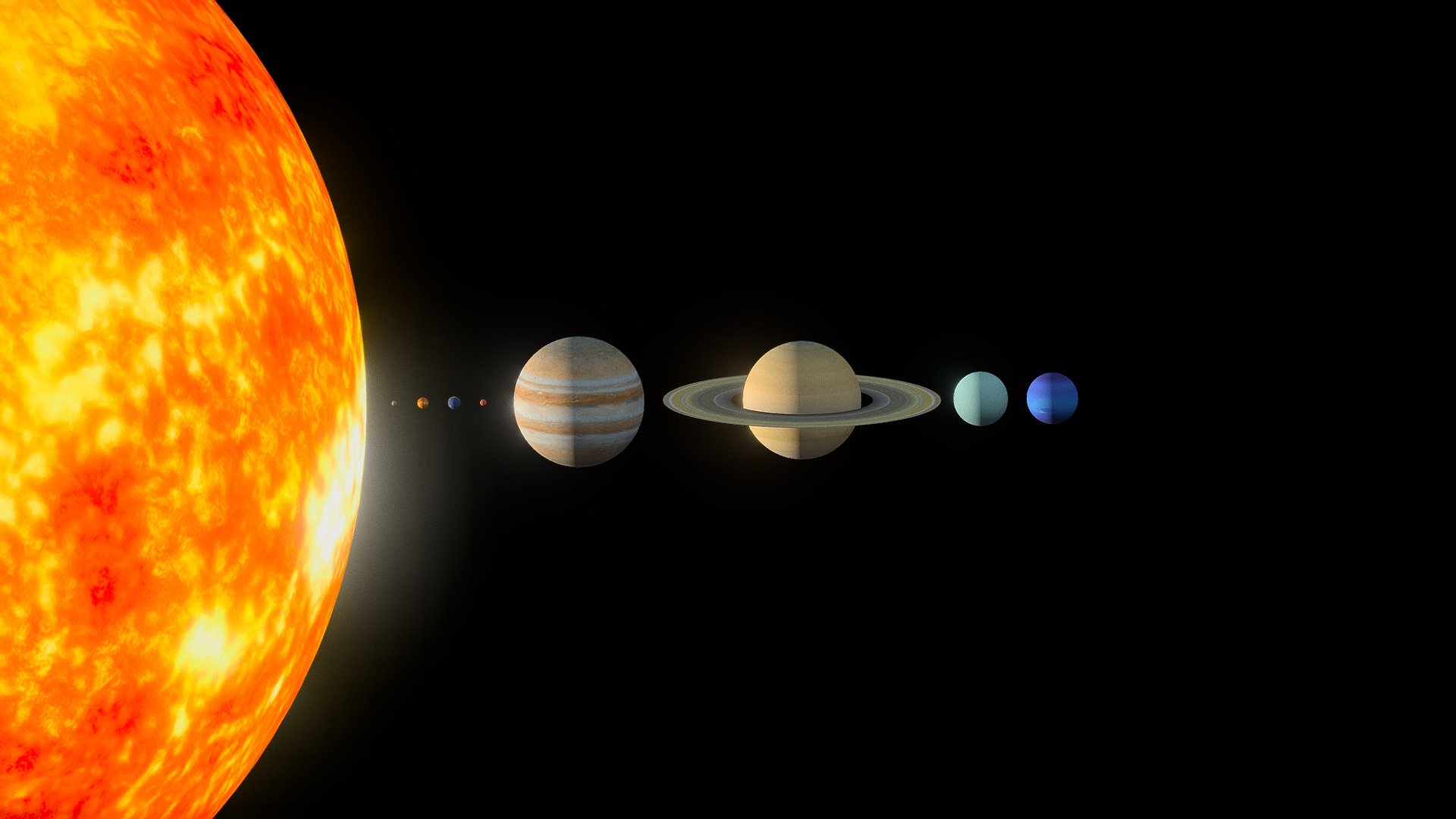 Solar System Still Scale Model - 3D model by DigitalMediaLab [72b35a6 ...