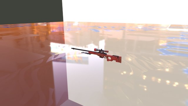 AWP Fiery Zebra 3D Model