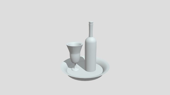Wine Setup 3D Model