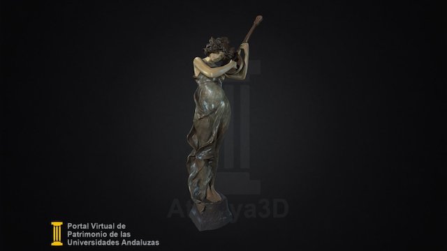 Muchacha Tocando la Cítara 3D Model