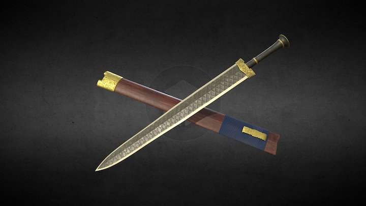 Ancient Chinese Sword 4 3D Model