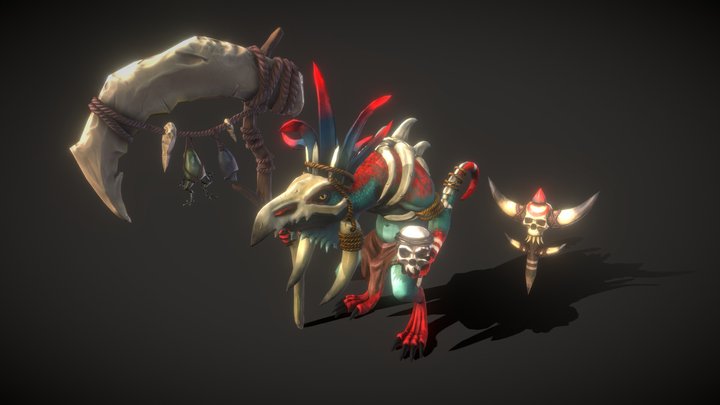 Shaman (LizardMan) 3D Model
