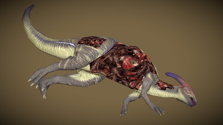 Jurassic Park: The Game Dead Parasaurolophus – Free 3D Model STL