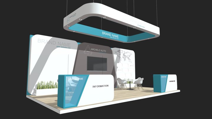 exhibition booth stall 3D Model